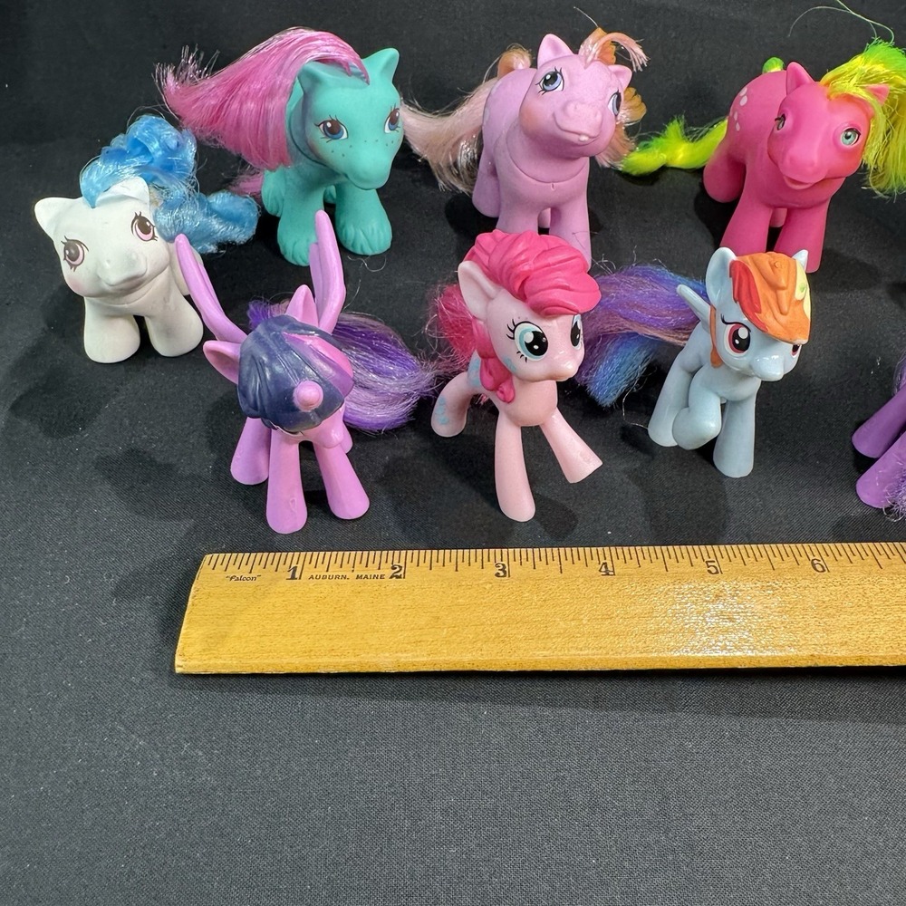 My Little Pony Lot Of 9 Small 3" Ponies 2 Marked 1985 & 1987 - Picture 2 of 16